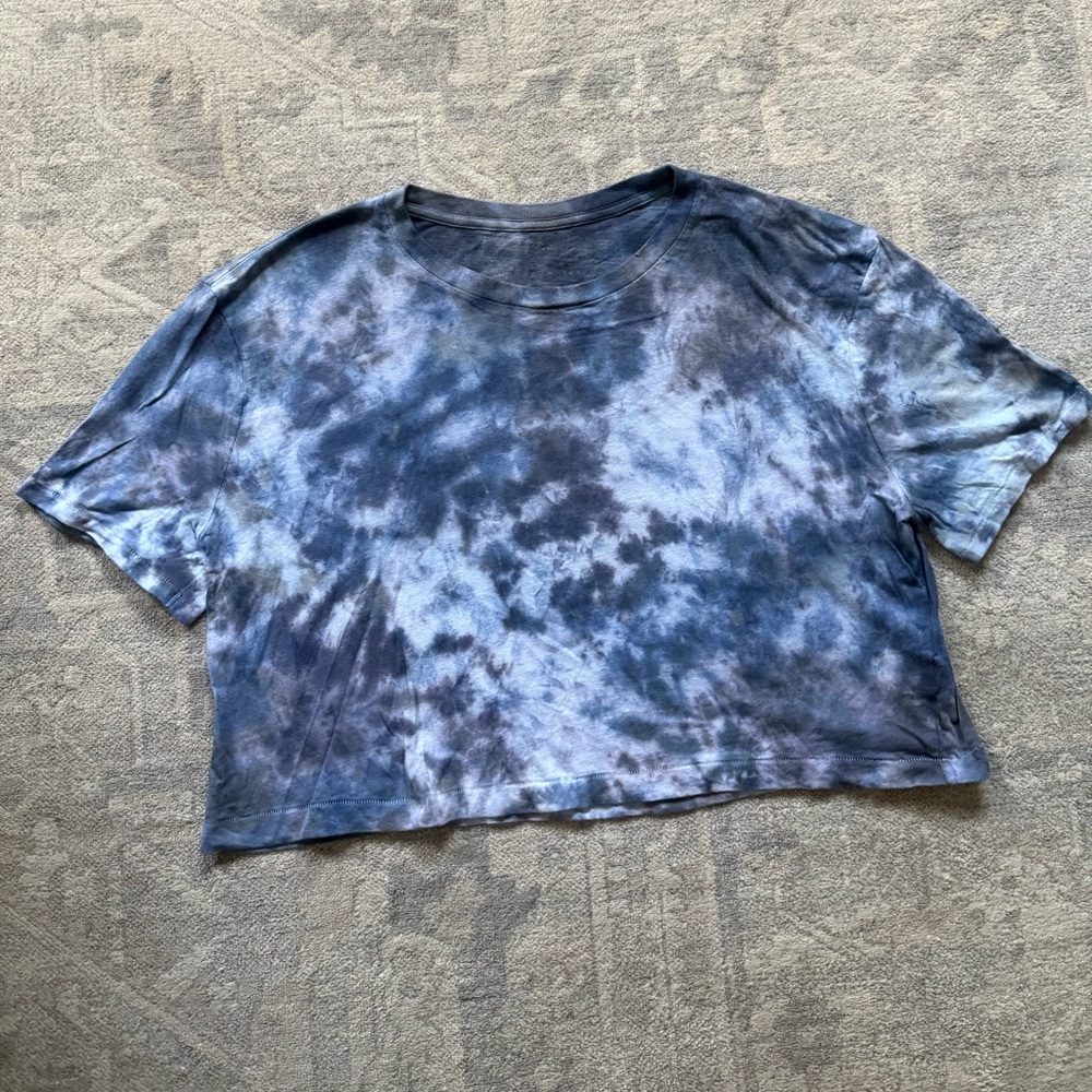 Custom Tie-Dyed Boxy Crop Top T-Shirt